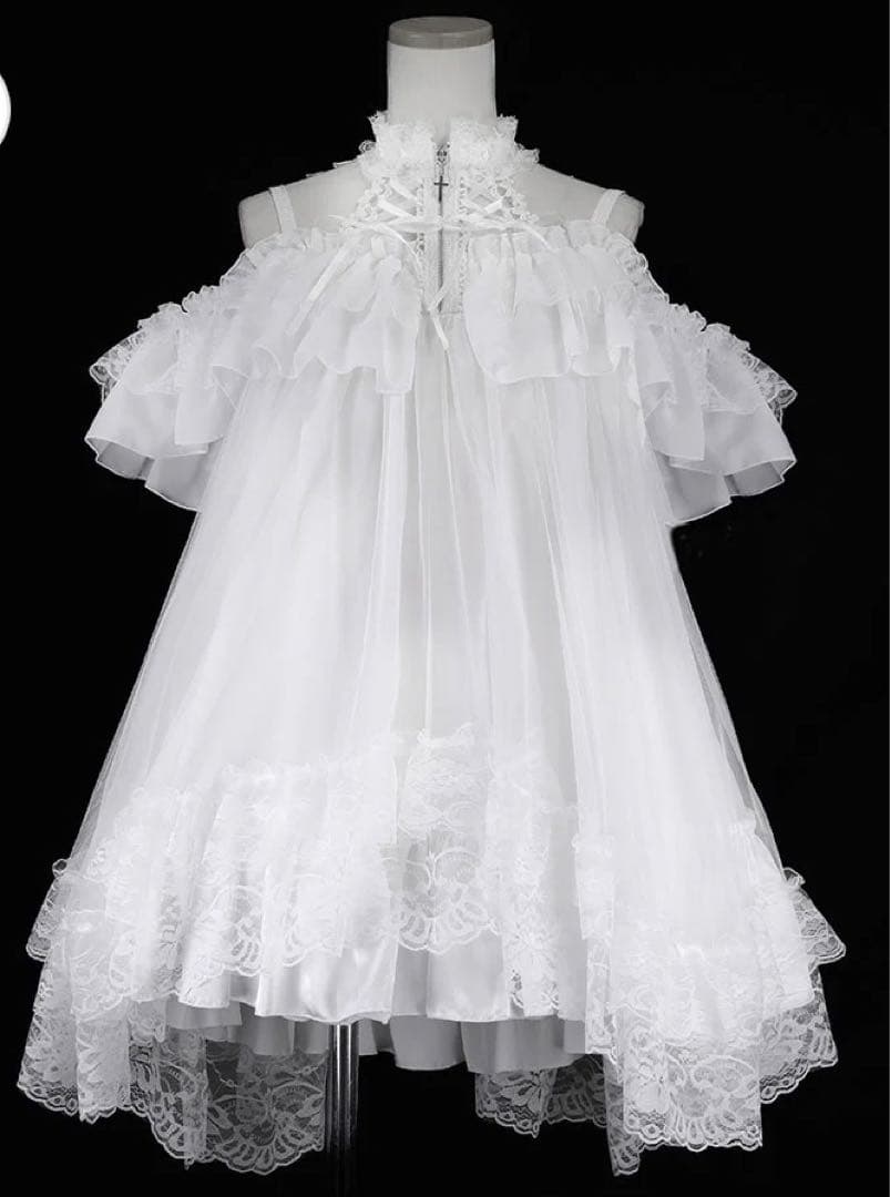 ワンピース MAJOH MINI DEVIL ANGEL WING DRESS WHITE