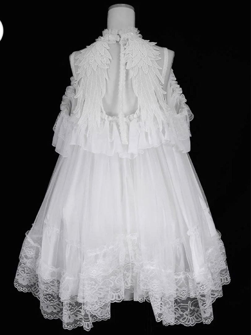 ワンピース MAJOH MINI DEVIL ANGEL WING DRESS WHITE