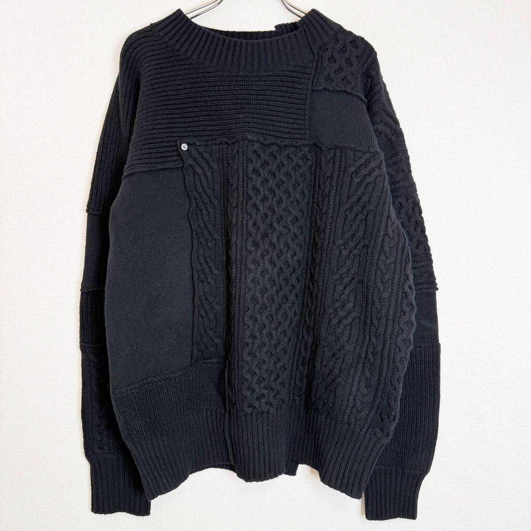 sacai サカイ パッチワークニット　再構築ニット
