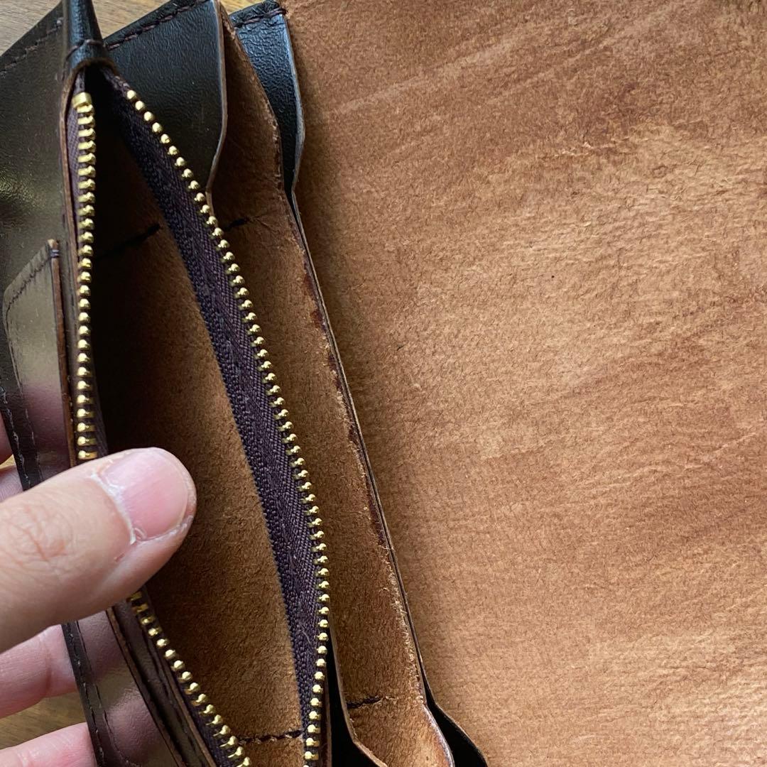 【茶芯・馬革】トラッカーウォレット　３層・ブラック