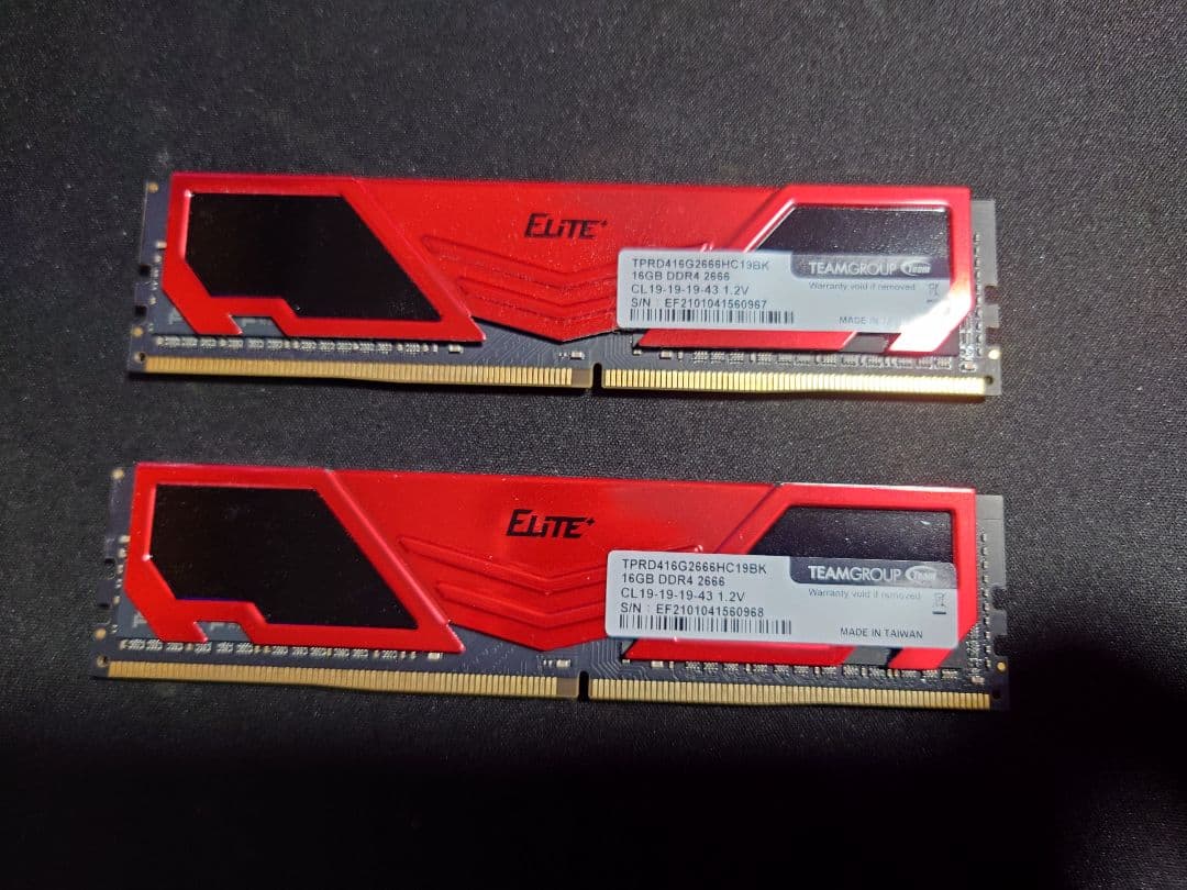 メモリ DDR4 2666MHz 32GB (16GBx2枚) デスクトップ用