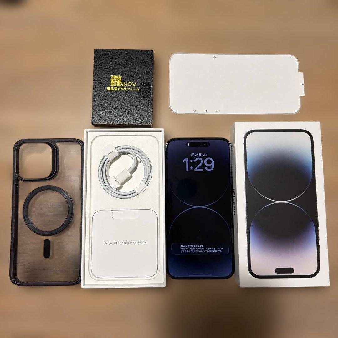 iPhone 14promax 本体　ブラック　おまけ付　256