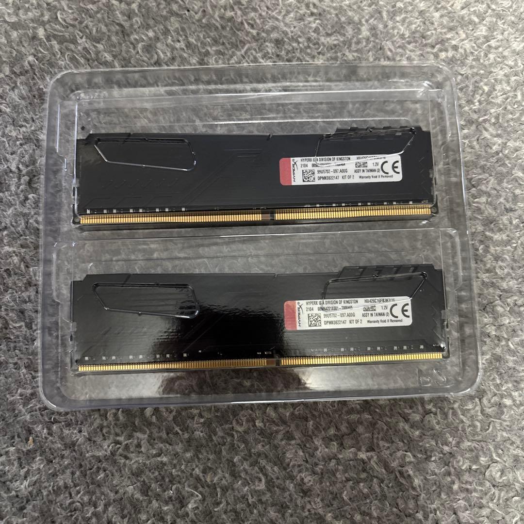 【動作確認済み】HyperX ddr4 8GBx2枚