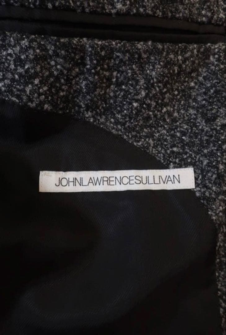 ジョンローレンスサリバン ツイード調テーラードジャケット グレー 秋冬 美品