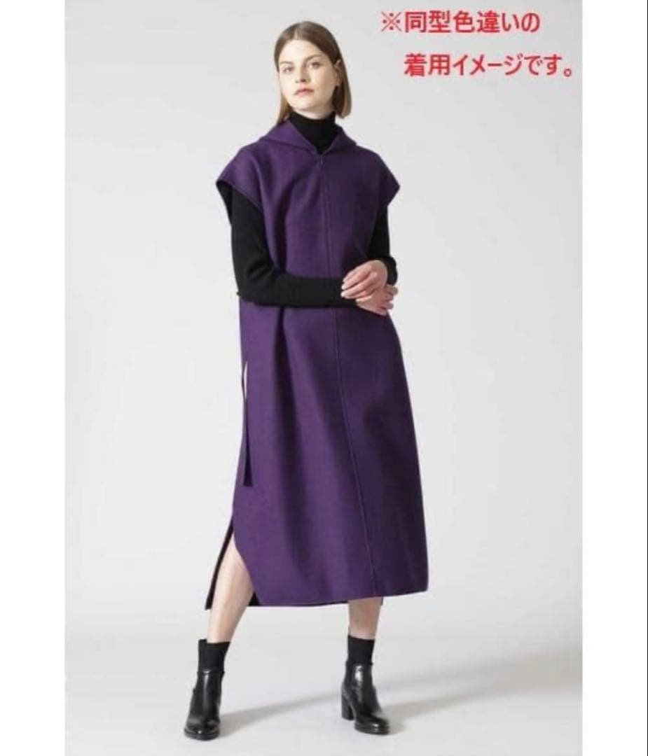 【吉野の櫻さま専用】ADORE ライトリバーフーディワンピース ウール ブラック