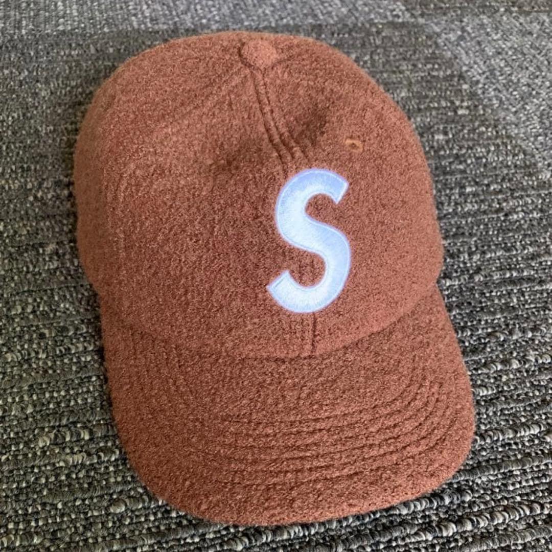 supreme パネルキャップ　ボア　ブラウン