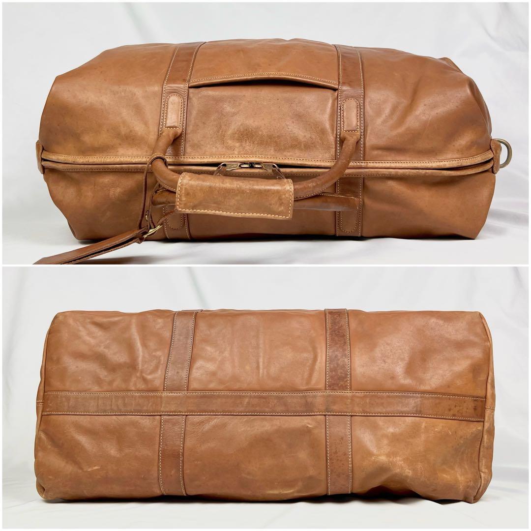 コーチ ボストンバッグ 2way レザー 大容量 ドイツホック ブラウン