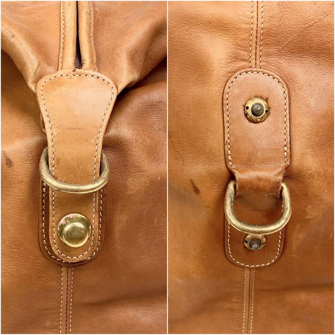 コーチ ボストンバッグ 2way レザー 大容量 ドイツホック ブラウン