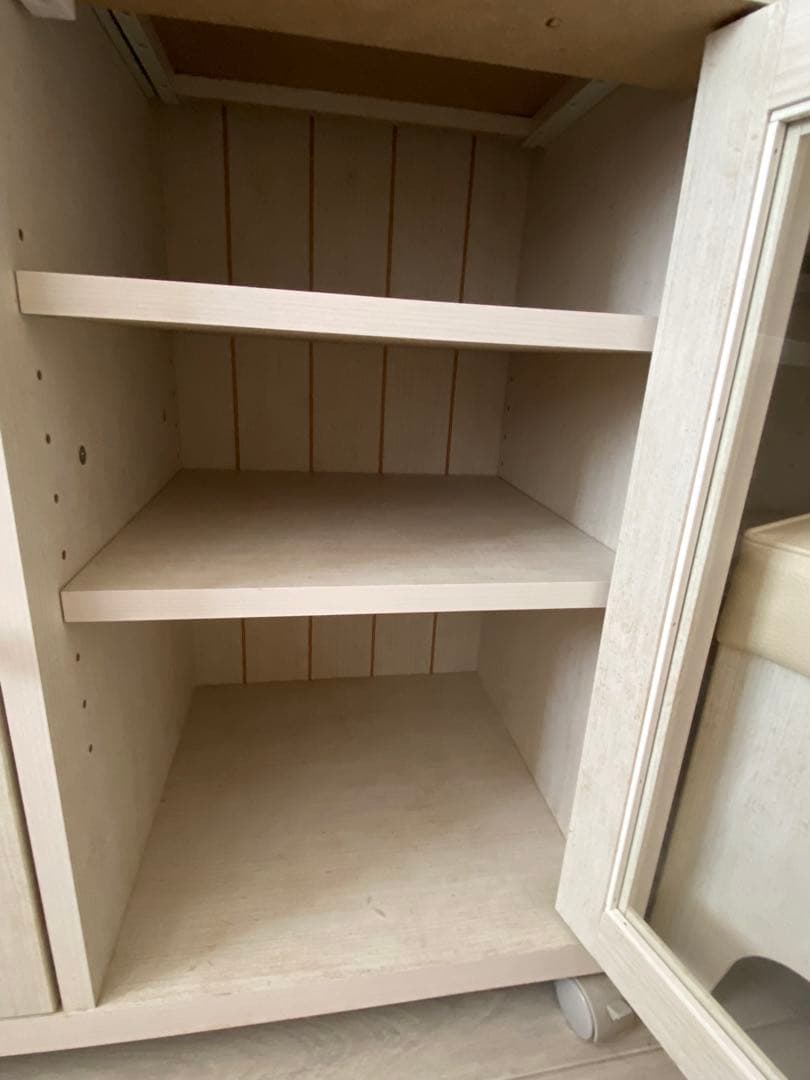 ニトリ　カウンターワゴン　食器棚 (リズバレーSLM8075S)