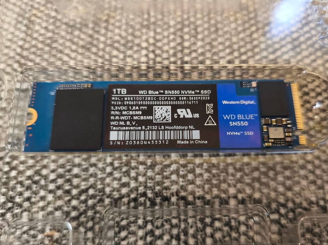 T*y様 WD Blue SN550 NVMe SSD 1TB 即日発送 元箱あ
