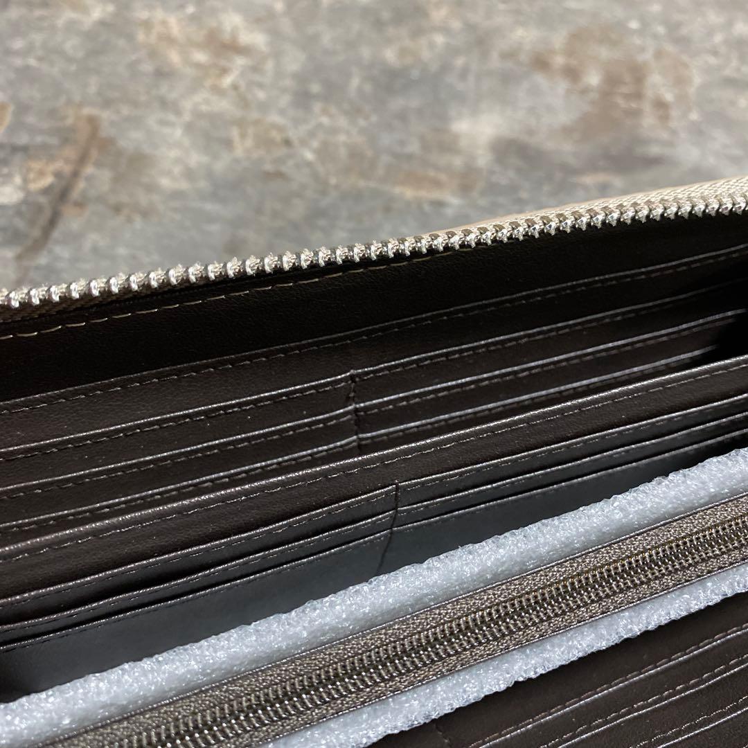 新品 RODANIA ロダニア マット カイマンワニ革 クロコダイル長財布 12