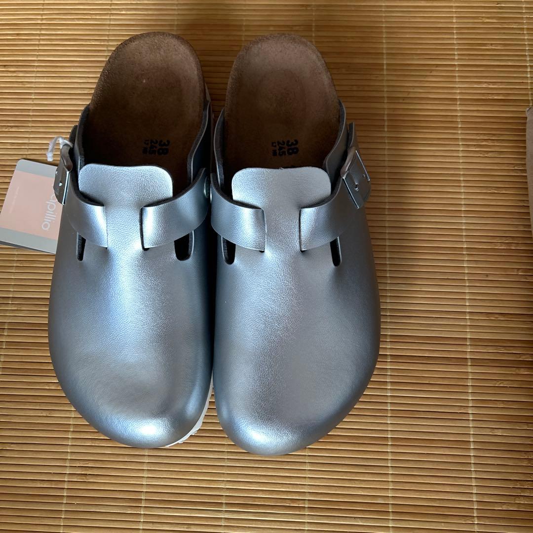 ビルケンシュトック　papillio シルバー クロッグサンダル 38