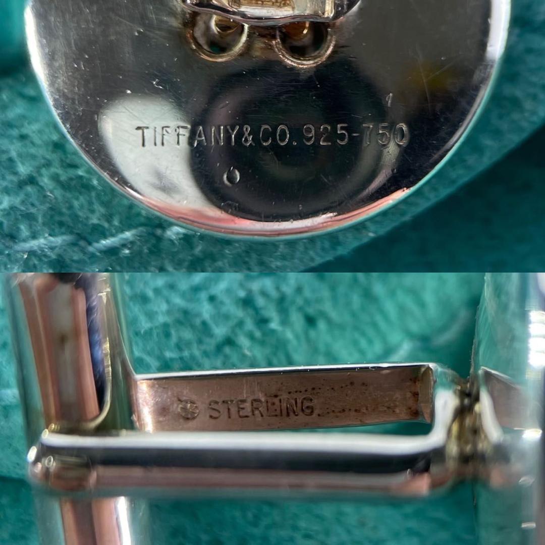 ティファニー ボタン カフス 750 925 コンビ Lp2fe