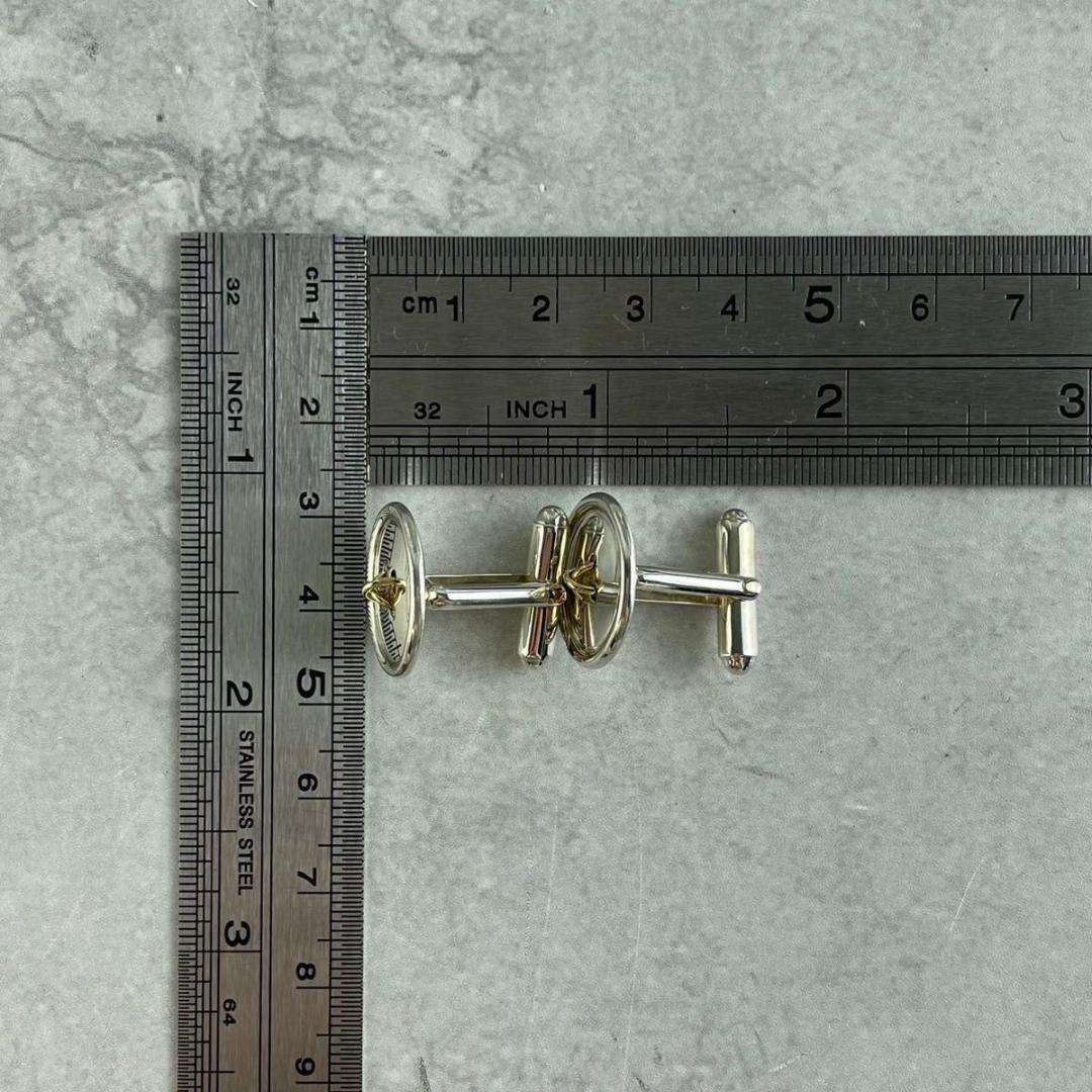 ティファニー ボタン カフス 750 925 コンビ Lp2fe