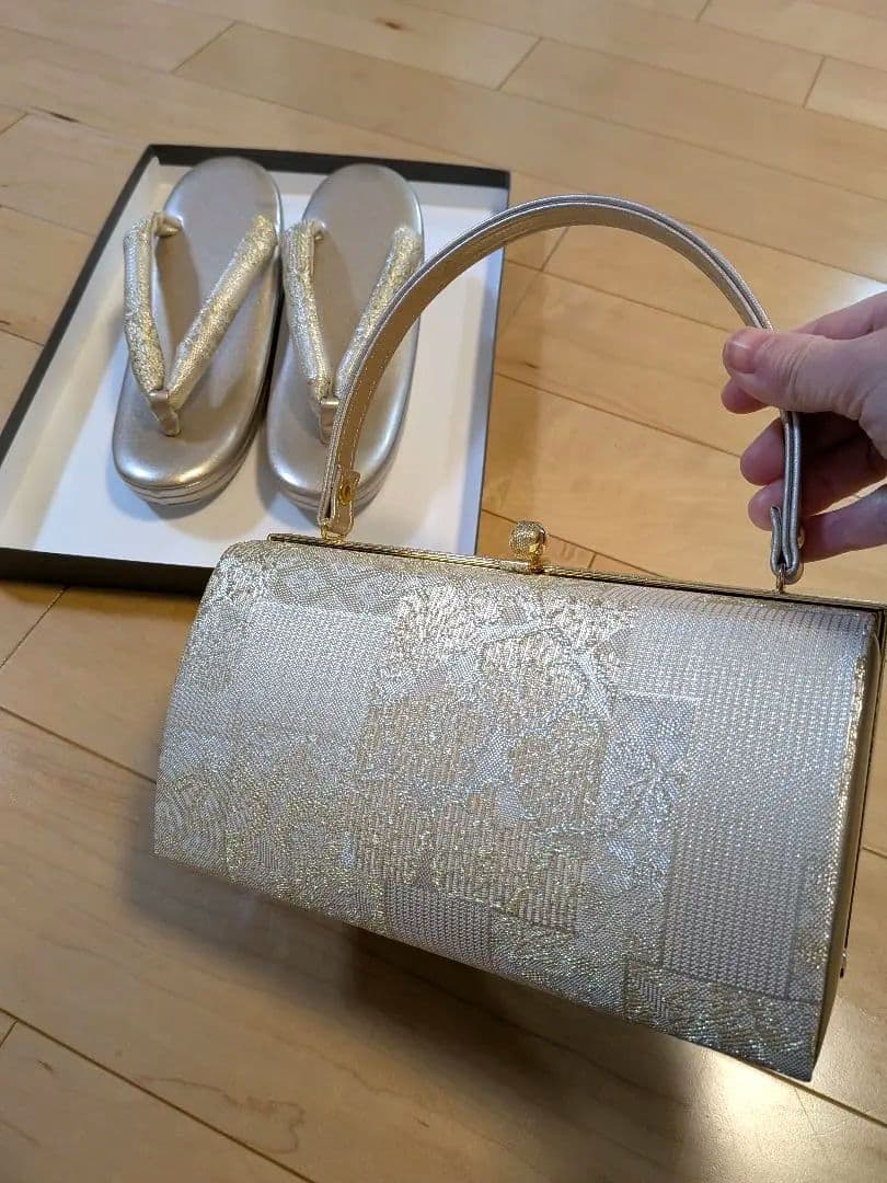 礼装　和装バッグ草履セット　結婚式　成人式　入学式　和装バッグと草履セット