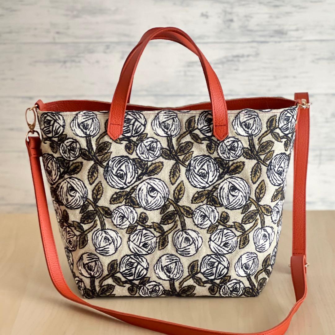 専用　ミナペルホネンrosy＆本革トートバッグ