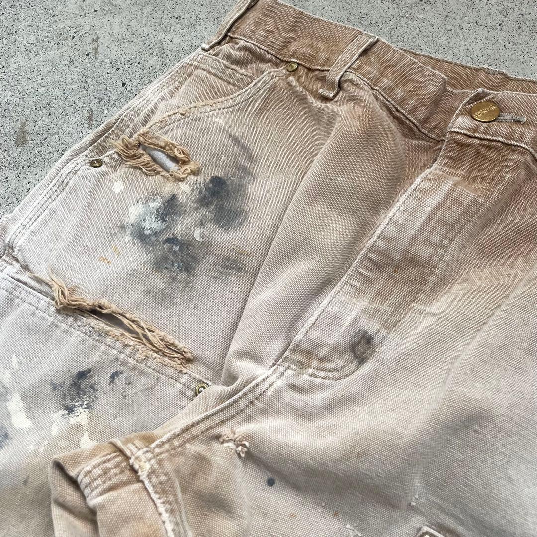 USA製 carhartt ダック地 ダブルニー カーペンターパンツ ペインター