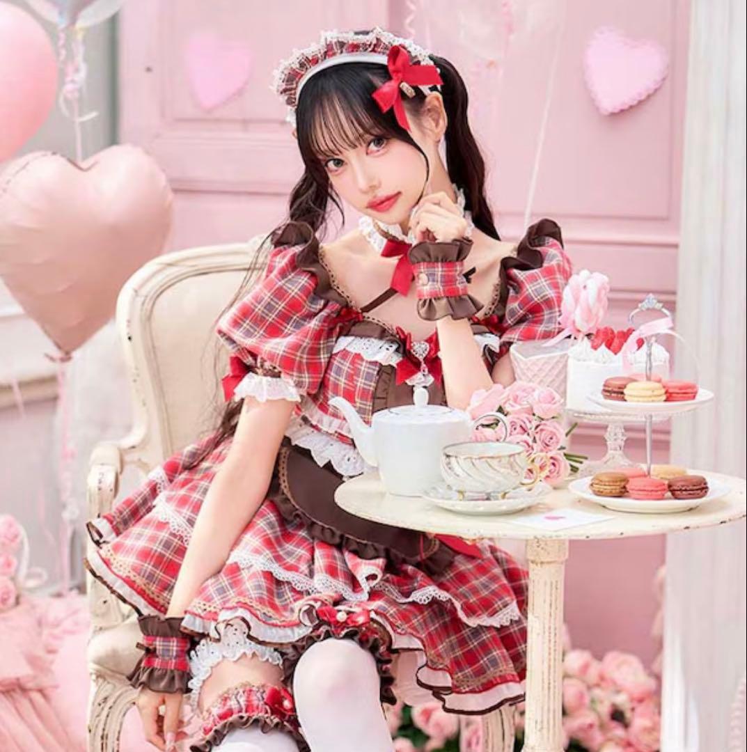 Malymoon チョコラブチェックメイド マリームーン バレンタインコスプレ