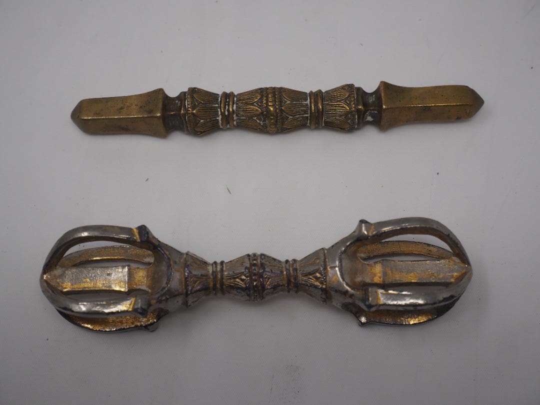 密教儀式用法具5点セット　真言宗　独鈷杵　五鈷杵　金剛鈴　金剛杭　金剛杵