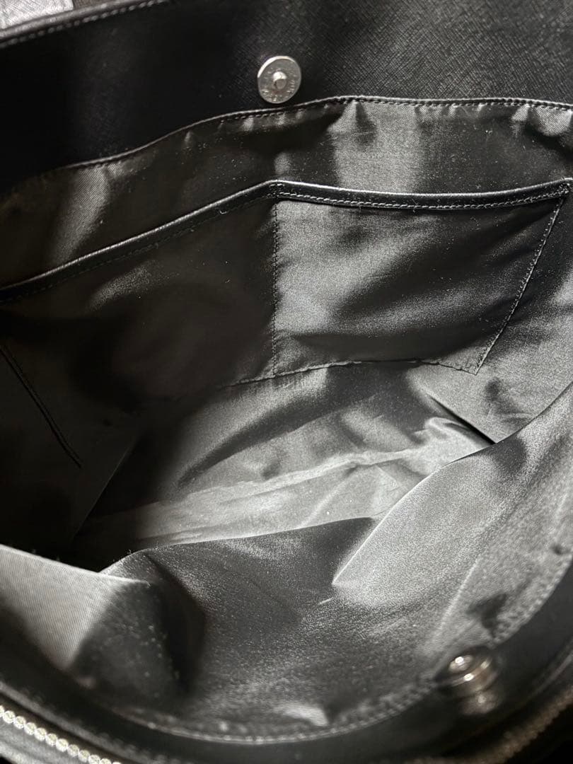 【美品】タケオキクチ 本革レザー　ブラック　水シボトートバッグ　ビジネスバッグ