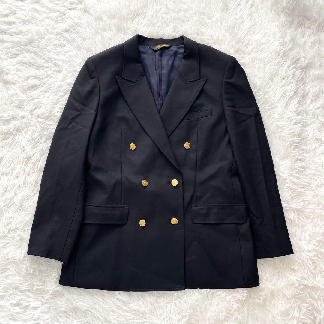 【希少】ブルックスブラザーズ　ダブル　テーラードジャケット　紺ブレ　金ボタン　M
