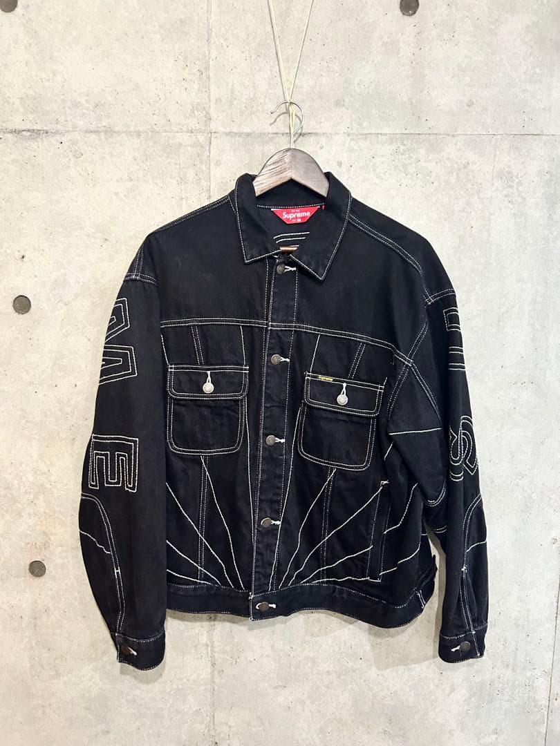 【SUPREME】 Radial Embroidered Denim Truck