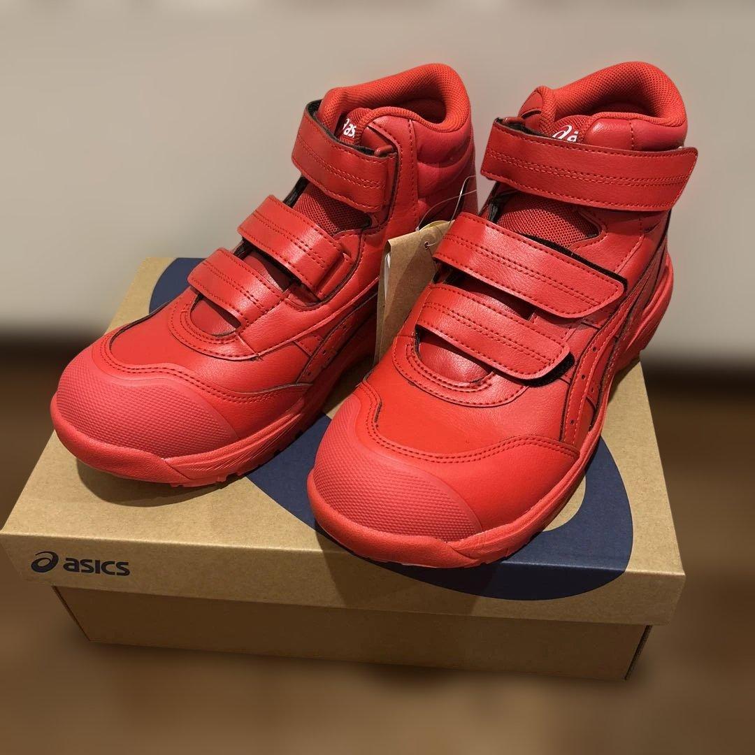 新品　ASICS レッド安全靴 　24.0cm