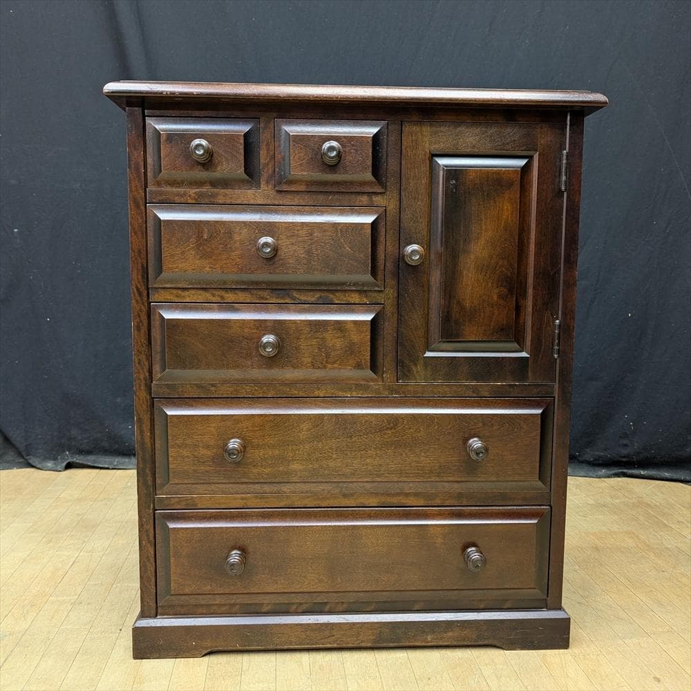 北海道民芸家具　樺　カバ材　無垢　小物箪笥　タンス　タンス　チェスト　引き出し