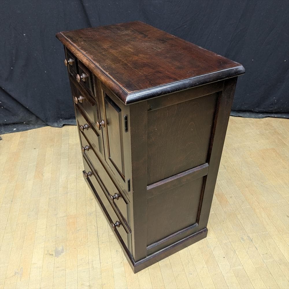 北海道民芸家具　樺　カバ材　無垢　小物箪笥　タンス　タンス　チェスト　引き出し