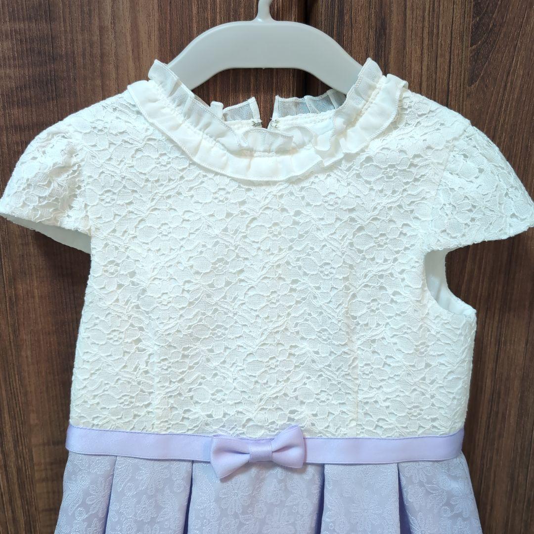 【a.v.v】ワンピース、ボレロ付き　白　紫