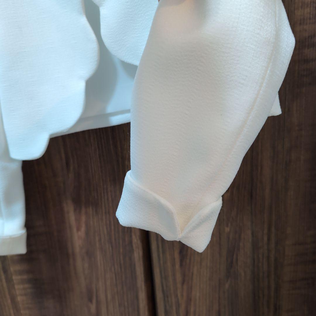 【a.v.v】ワンピース、ボレロ付き　白　紫