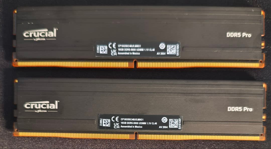 メモリ　CRUCIAL DDR5 5600MHz　16GB×2 32GB