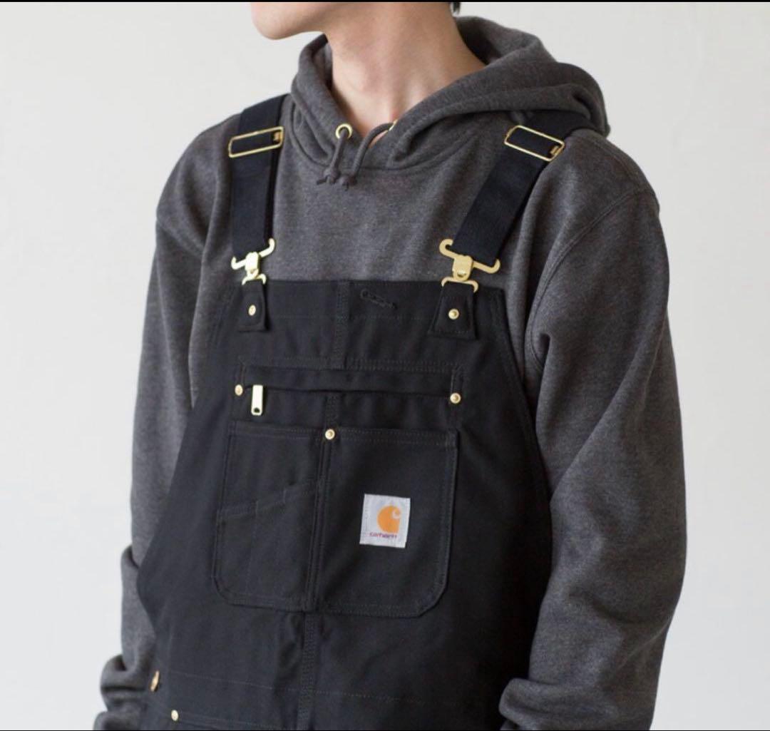 黒 コットン オーバーオール