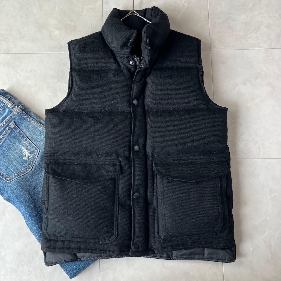 green 現HYKE ダウンベスト ブラック ウール混 日本製 サイズ2