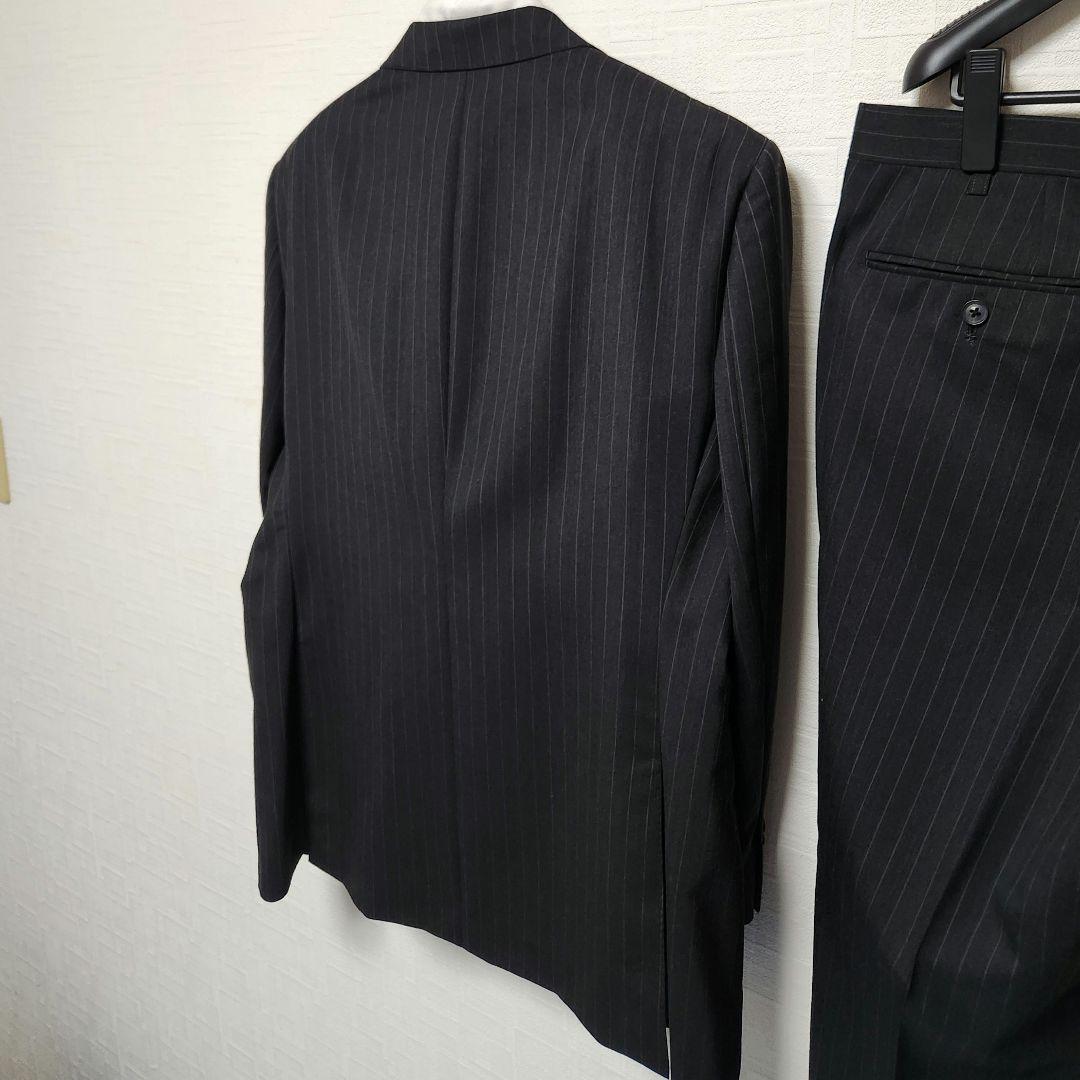 DAKS　LONDON　メンズスーツ　セットアップ　グレー　ストライプ　モヘア混