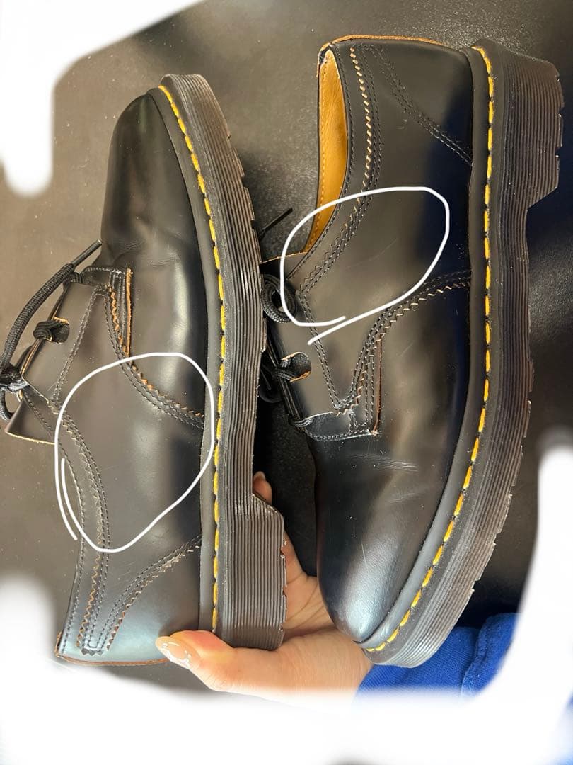 Dr. Martens ブラック イエローステッチ　タイシューズ