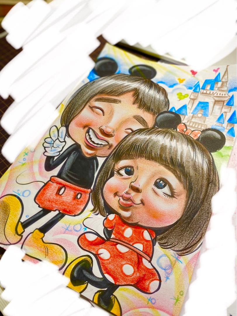 世界で1枚のオーダーメイド似顔絵★誕生日会☆子供☆友達☆ご両親☆プレゼント☆