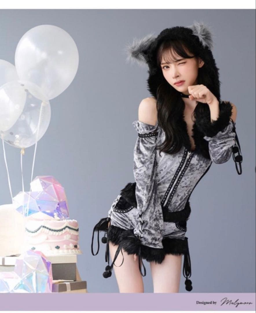 【Malymoon】ロングスリーブウルフ　ハロウィンコスプレ3点セット