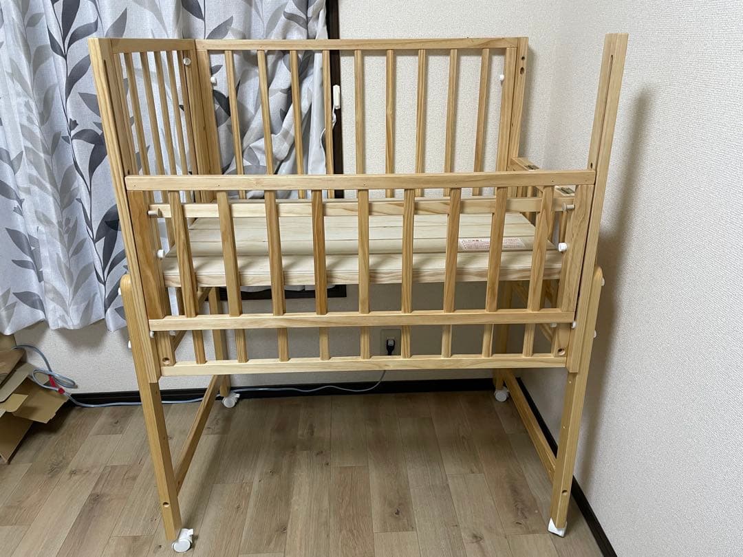 yamatoyaトール Wオープン ミニベビーベッドナチュラル