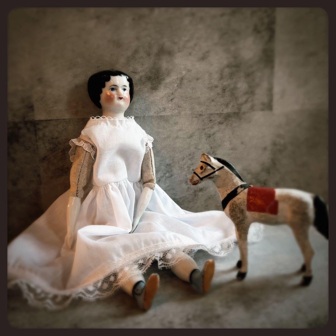 アンティーク チャイナヘッドドール　ビスクドール クラシカルスタイル