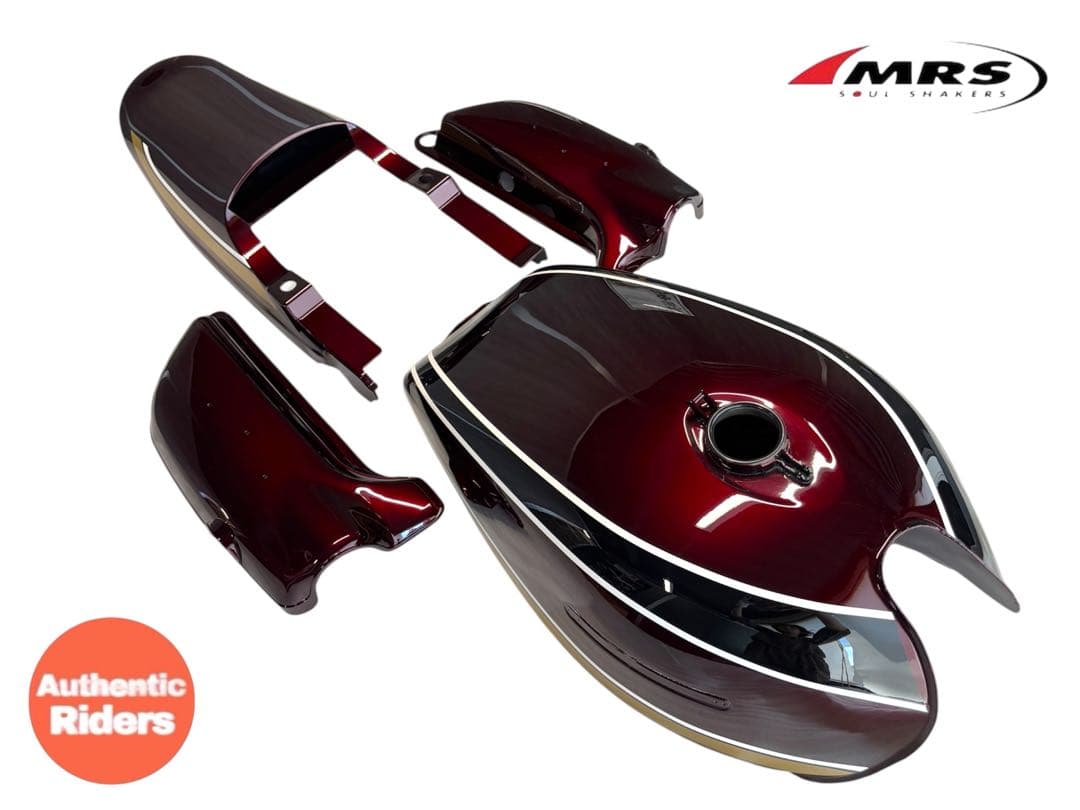 カワサキ1975年型Z1B/Z2A玉虫マルーン外装4点セットダブルピッチ MRS