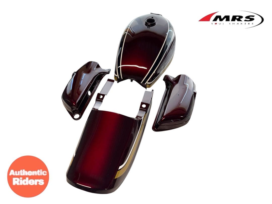 カワサキ1975年型Z1B/Z2A玉虫マルーン外装4点セットダブルピッチ MRS