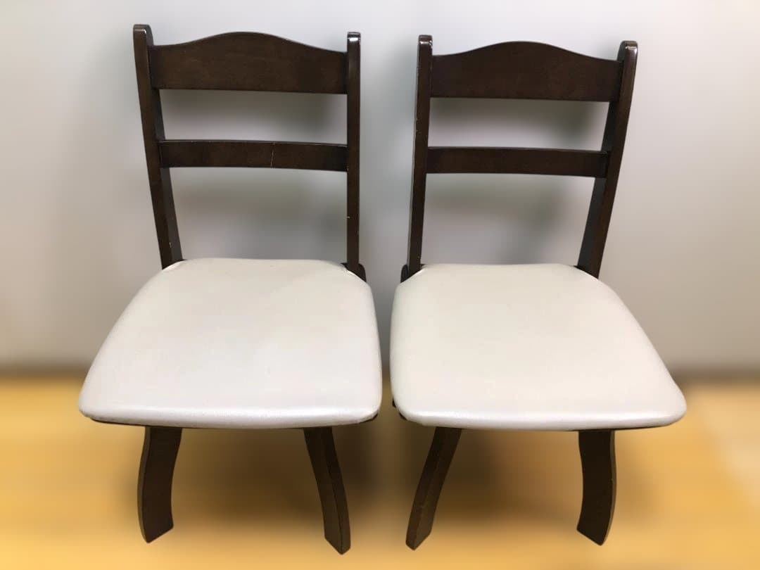 送料無料 ニトリ ダイニングチェア 回転椅子 2脚　ブラウン 251112