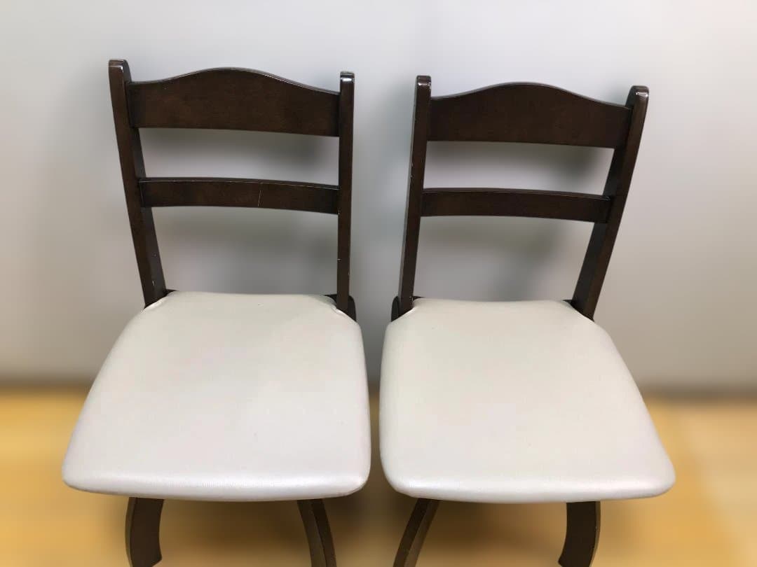 送料無料 ニトリ ダイニングチェア 回転椅子 2脚　ブラウン 251112