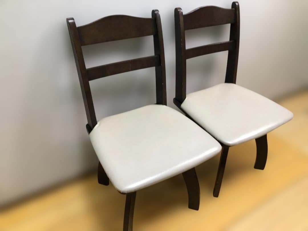 送料無料 ニトリ ダイニングチェア 回転椅子 2脚　ブラウン 251112