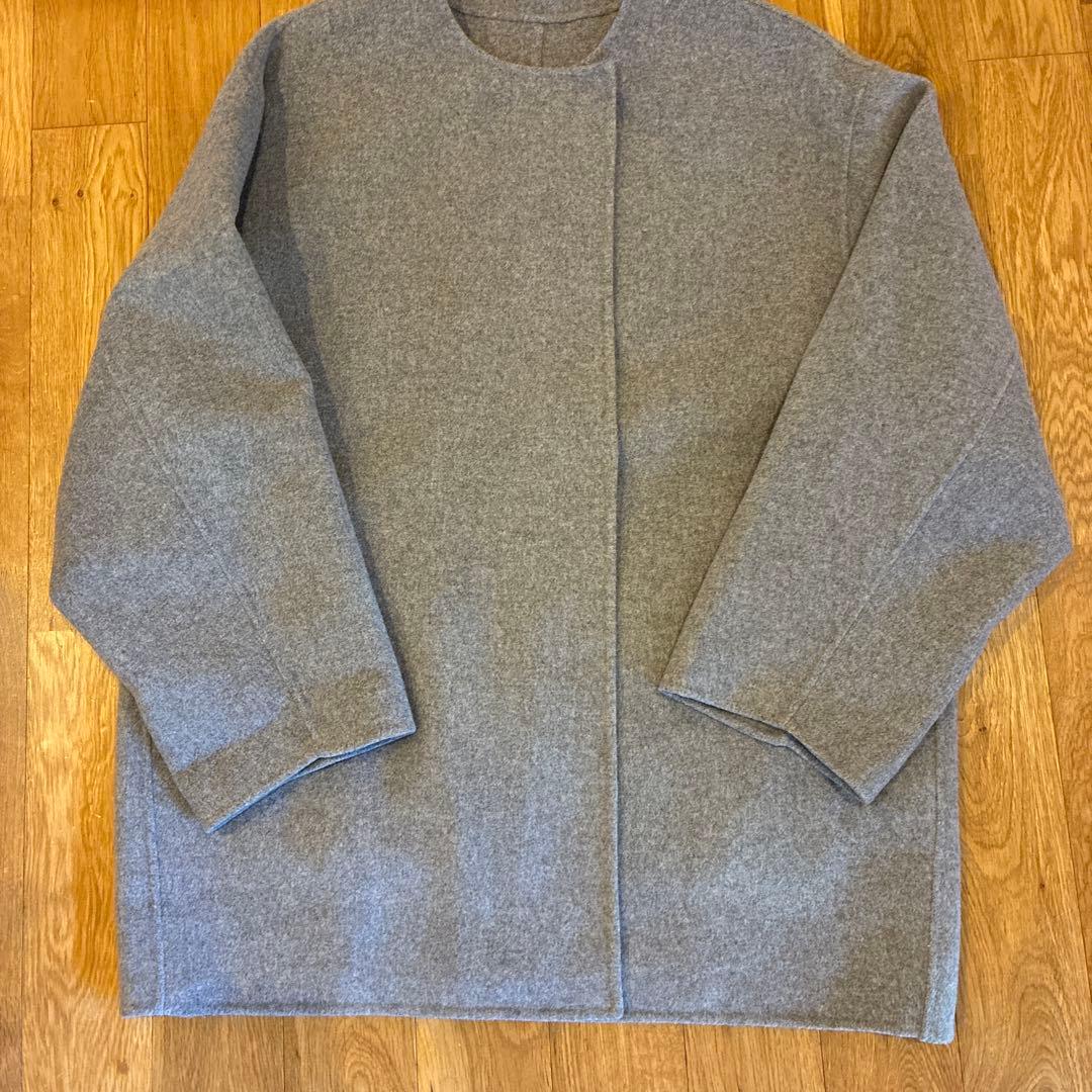 SLOBE IENA HAMILTONダブルフェイスショートコート グレー