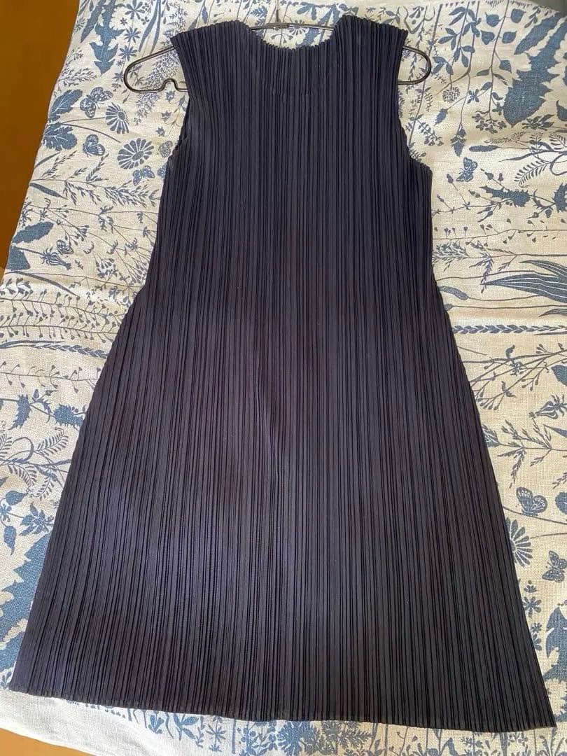 #プリーツプリ-ズ #イッセイミヤケ 濃紺 ノースリーブ チュニック 3