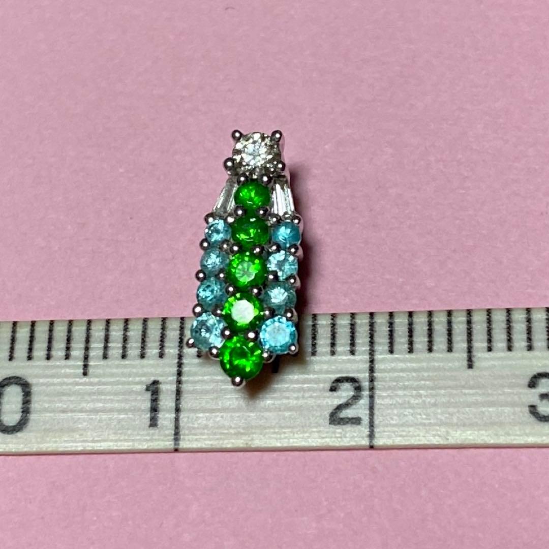 K18WG デマントイド&パライバ& ダイヤモンドペンダントトップ【GSTV】