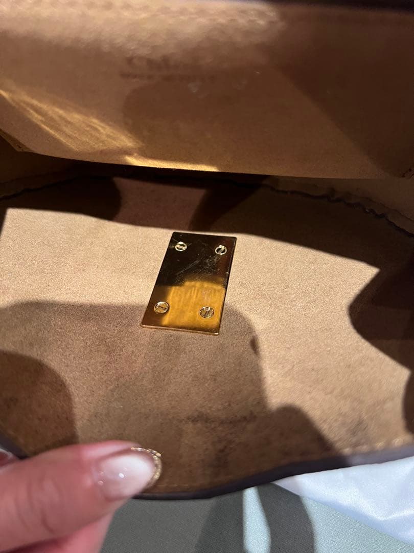 クロエ　スエードレザーラウンドバッグ