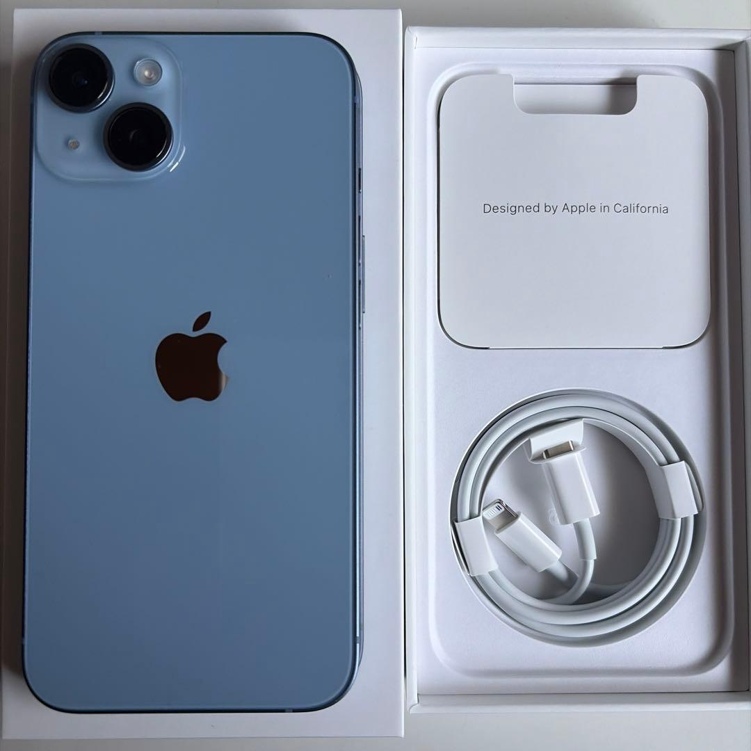 【りーな】iPhone14 128G ブルー